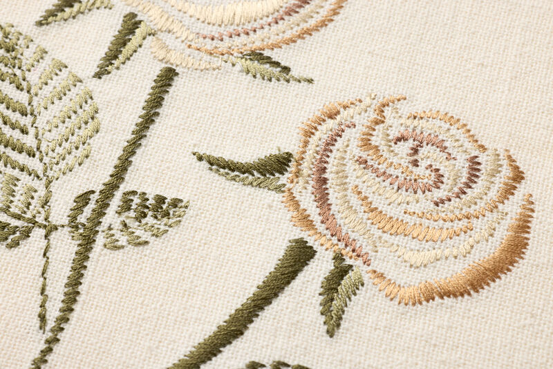 Rose Bud Beige Beige/Green 1'x1'3" Wall Art